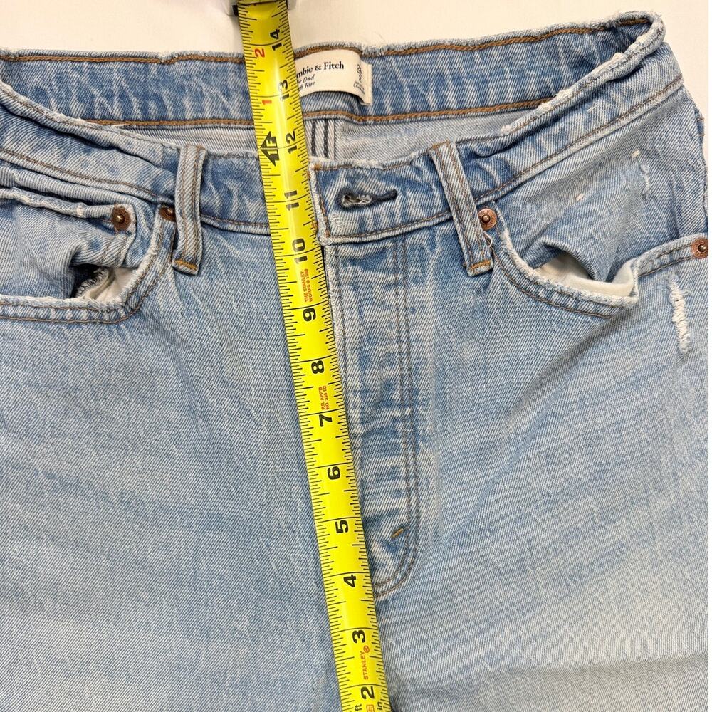 Abercrombie & Fitch The Dad High Rise Jeans Womens 26 Distressed Button Fly - Picture 13 of 13